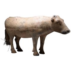 Ancient Chinese Han Dynasty Pottery Ox, 206 BC