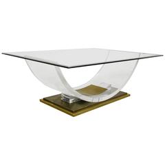 Arched Lucite Table by Hollis Jones for Belgochrom