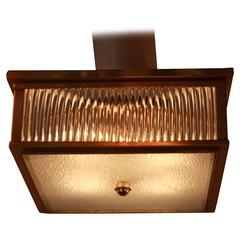 French Art Deco Flush Mount Chandelier by Atelier Petitot