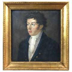 19th Century Portrait of a Man, Unsigned, Oil on Canvas
