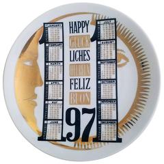 Piero Fornasetti Porcelain Calendar Plate for 1971 1