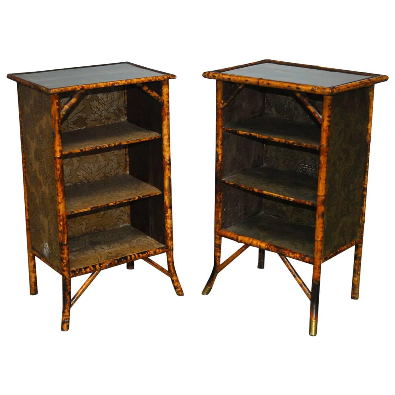 Pair of English Chinoiserie Bookcase Cabinets