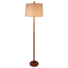 French 1950s Bronze Floor Lamp by Maison Bagues