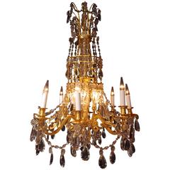 Gilt Bronze and Pampilles Chandelier Named "ModèLe Marie-Antoinette" 5