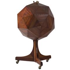 Vintage Ico & Luisia Parisi Attributed Polygon Bar Cabinet in Mahogany