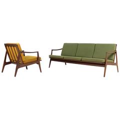 Vintage Beautiful 1960s Sofa and Easy Chair Teak Danish Mid-Century Modern Seating Group