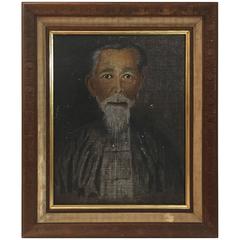 19th Century Qing Dynasty Chinese Ancestral Portrait Painting