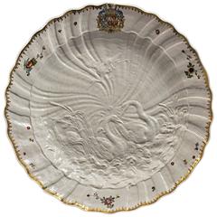 Large Meissen Armorial Dish from the Swan Service