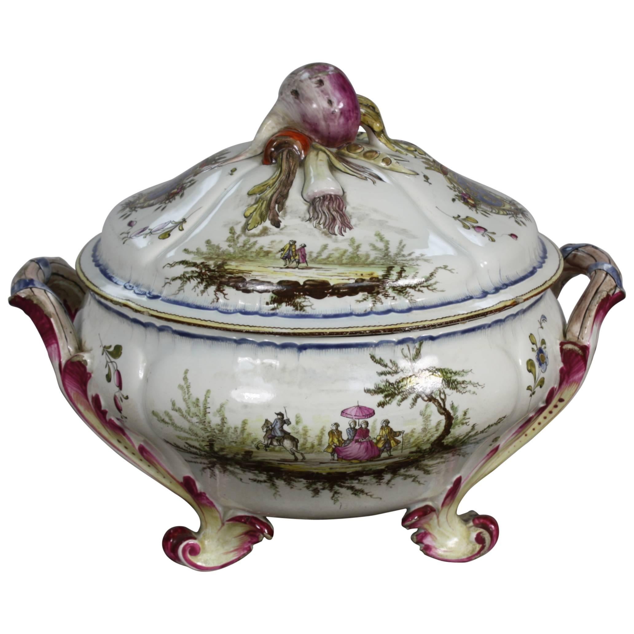 French Faience Jardinière by Veuve Perrin