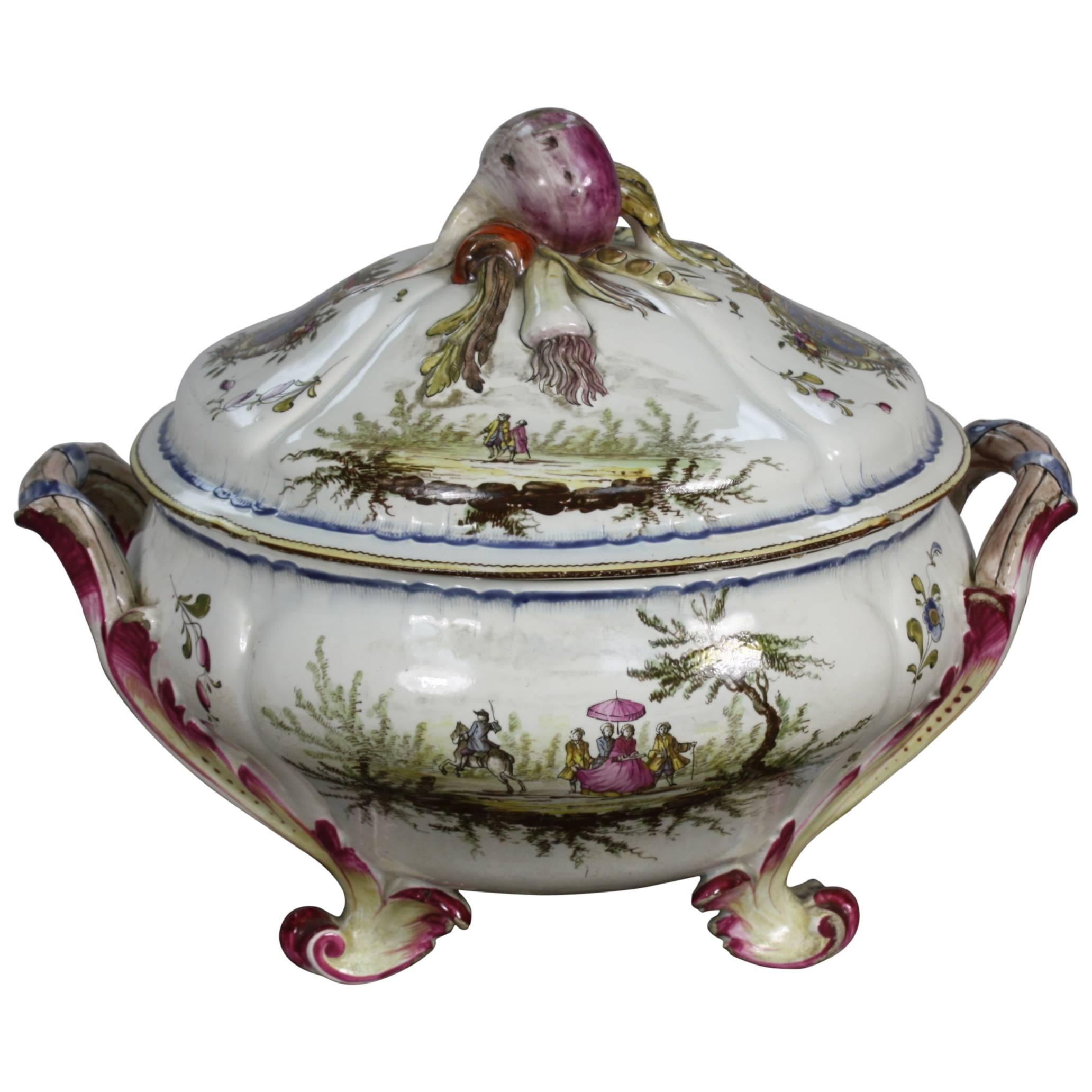 Fayence-Jardinière von Veuve Perrin, Frankreich im Angebot