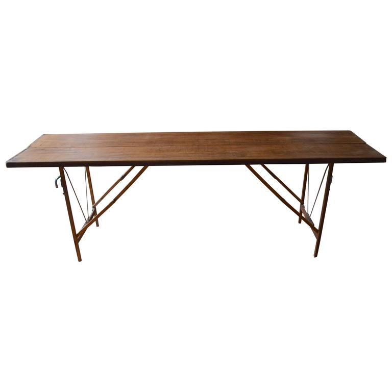 Folding Wooden Table Used By Wallpaper
