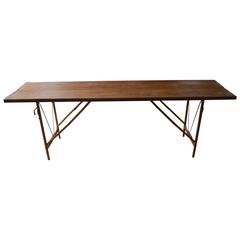 Folding Wooden Table Antique by Wallpaper