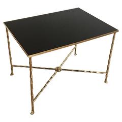 Maison Bagués Faux-Bamboo Coffee Table in Bronze