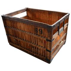 Vintage Industrial Storage Crate Number 69