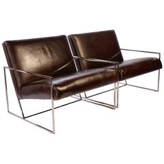 Thin Frame Lounge Chairs by Lawson-Fenning