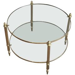 1950s French Brass Coffee Table
