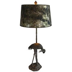 Silvered Bronze Table Lamp by Maison Bagués