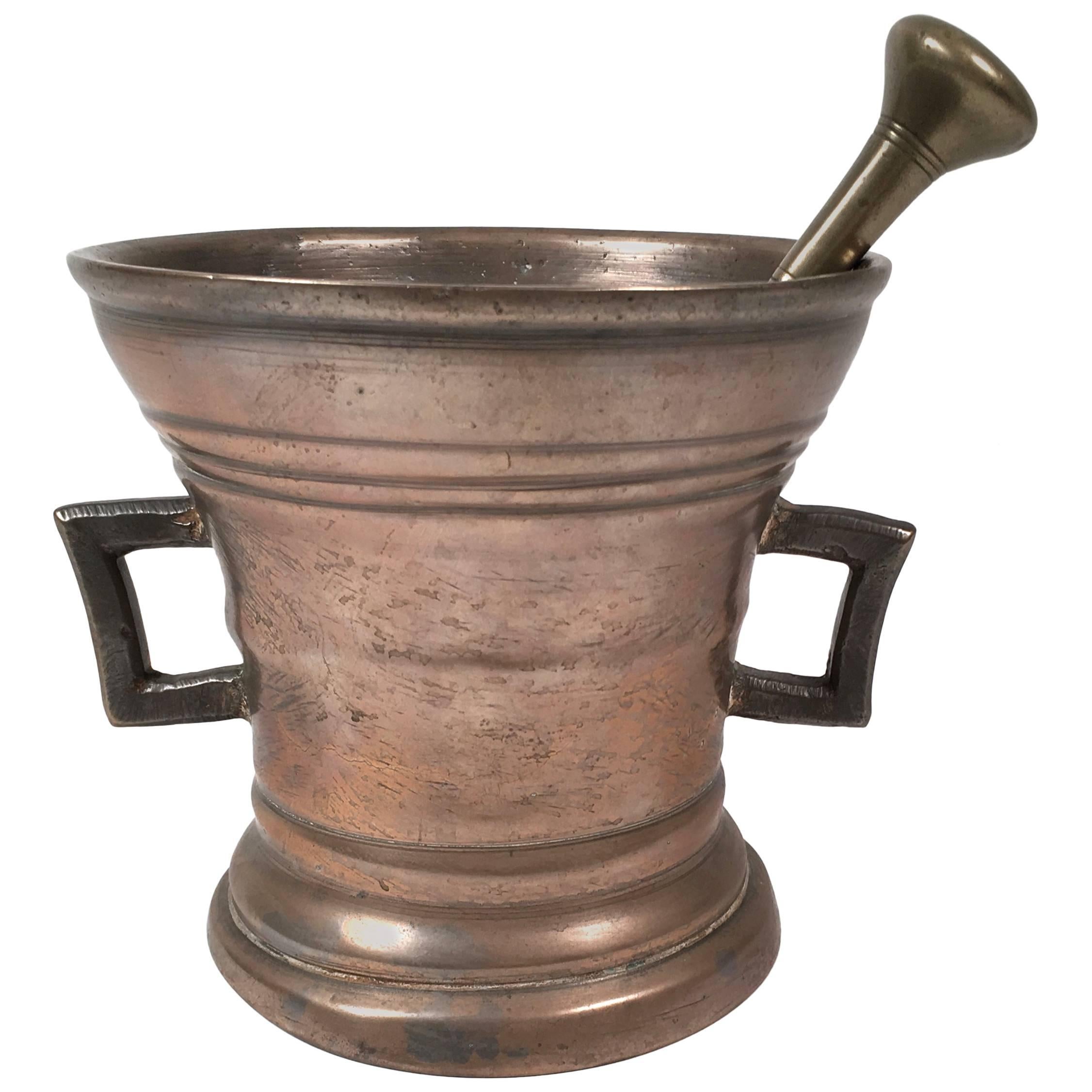 Early European Bronze Apothecary Mortar and Pestle