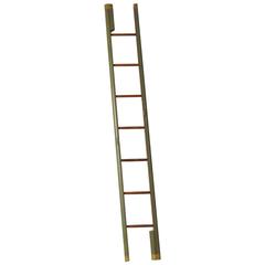 English Leather Clad Library or Pole Ladder
