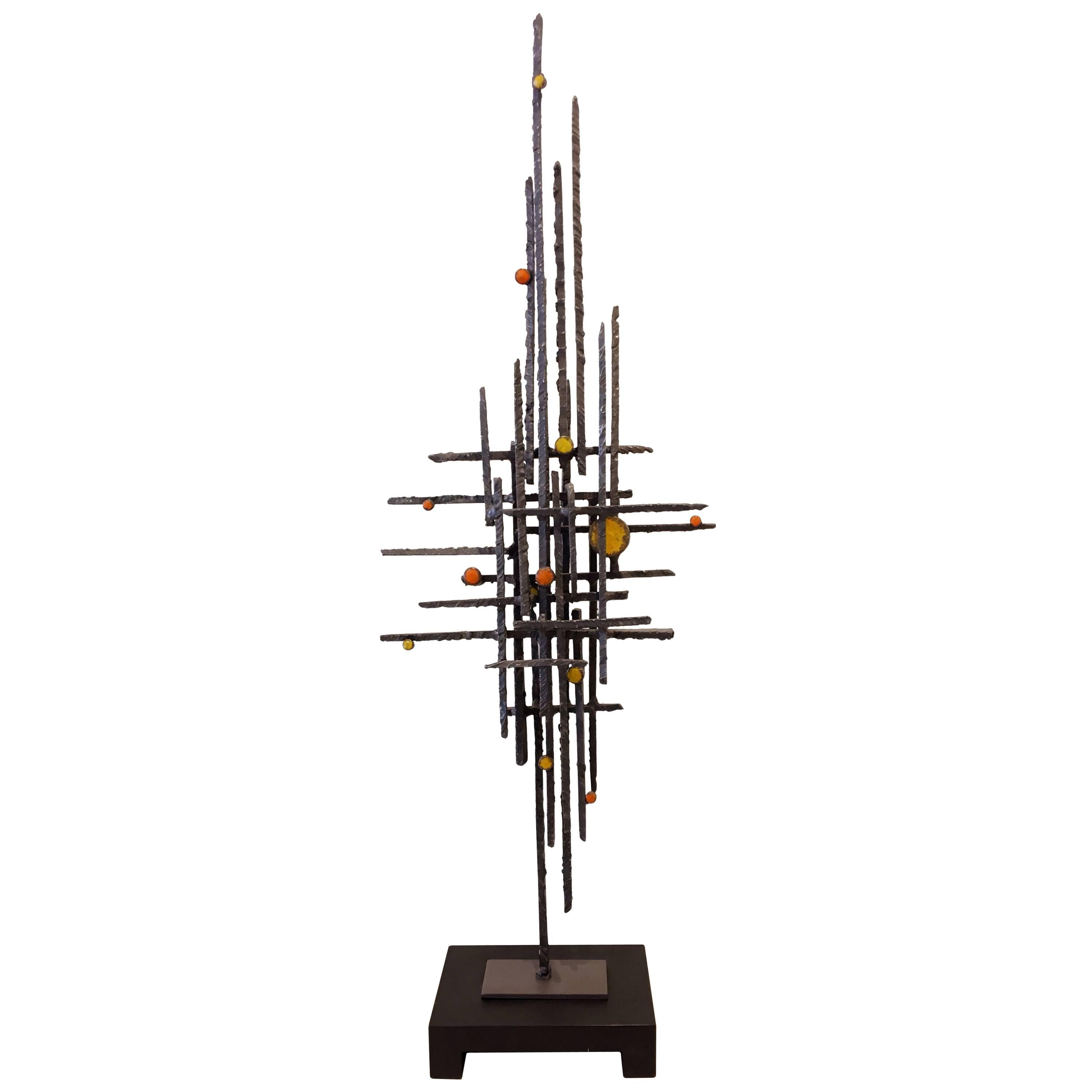 Brutalist Steel Sculpture by John De La Rosa