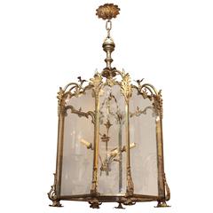 Large Bronze French Louis XV Style Lantern 12
