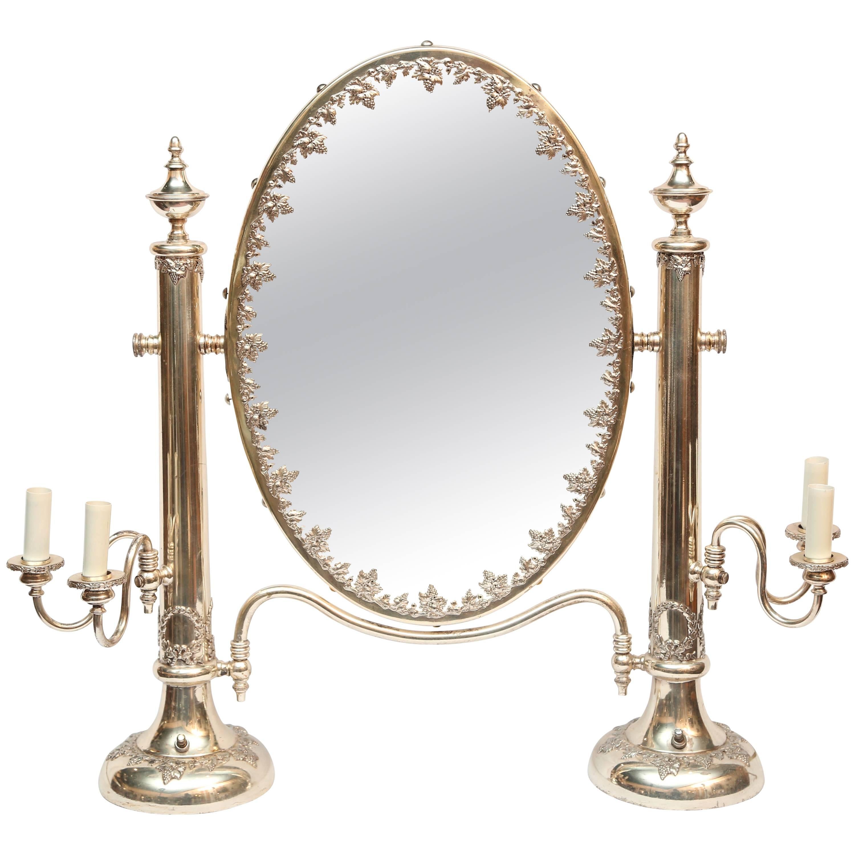 Fine Silvered Vanity Mirror