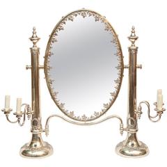 Antique Fine Silvered Vanity Mirror