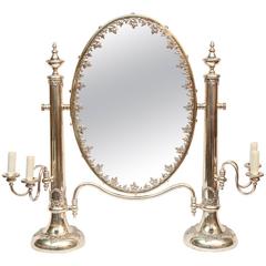 Fine Silvered Vanity Mirror