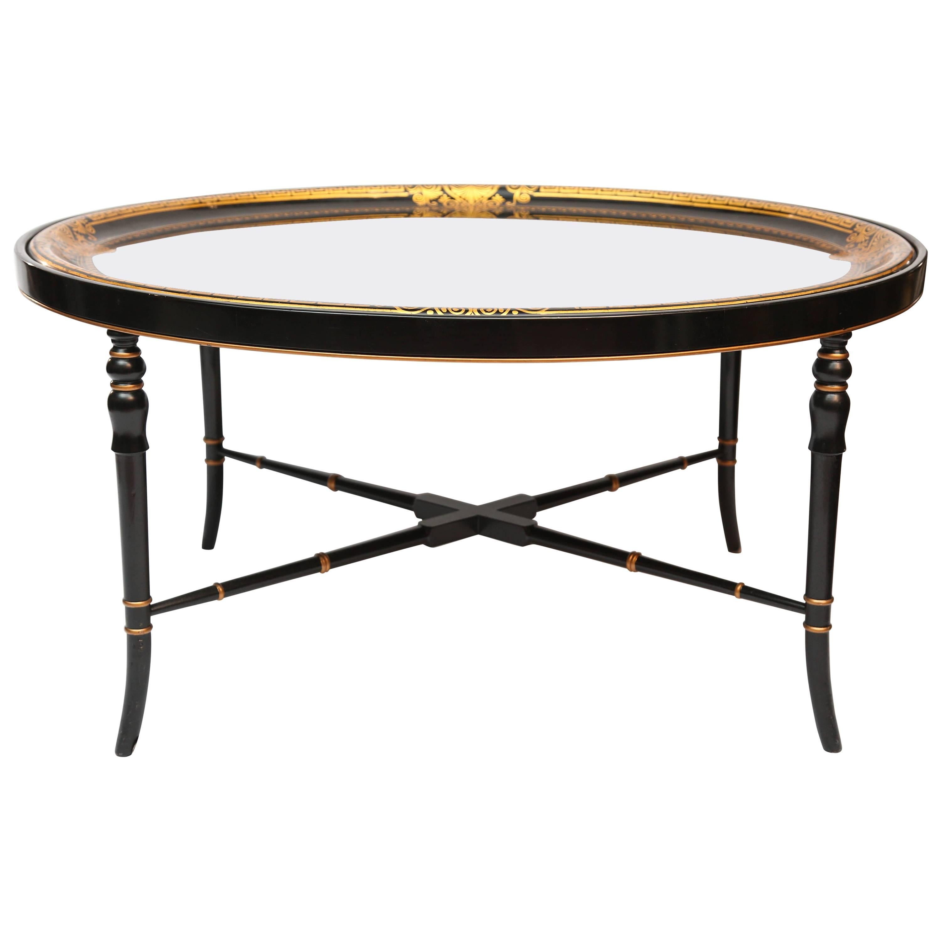 Fine Oversized Gilt Appointed Tray Table