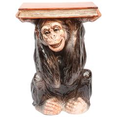 Vintage Whimsical Terra Cotta "Monkey" Table