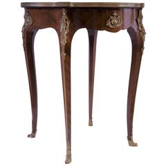 Guéridon Side Table French Rococo, Louis XVI style, gilded bronzes, marble top