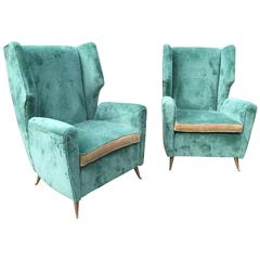 Pair of Vintage Italian Armchairs ‘Original Fabric’ 7