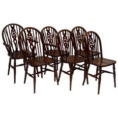 Set of Six English Windsor Chairs