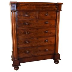 Antique 19th Century Large English Mahogany Chest of Drawers