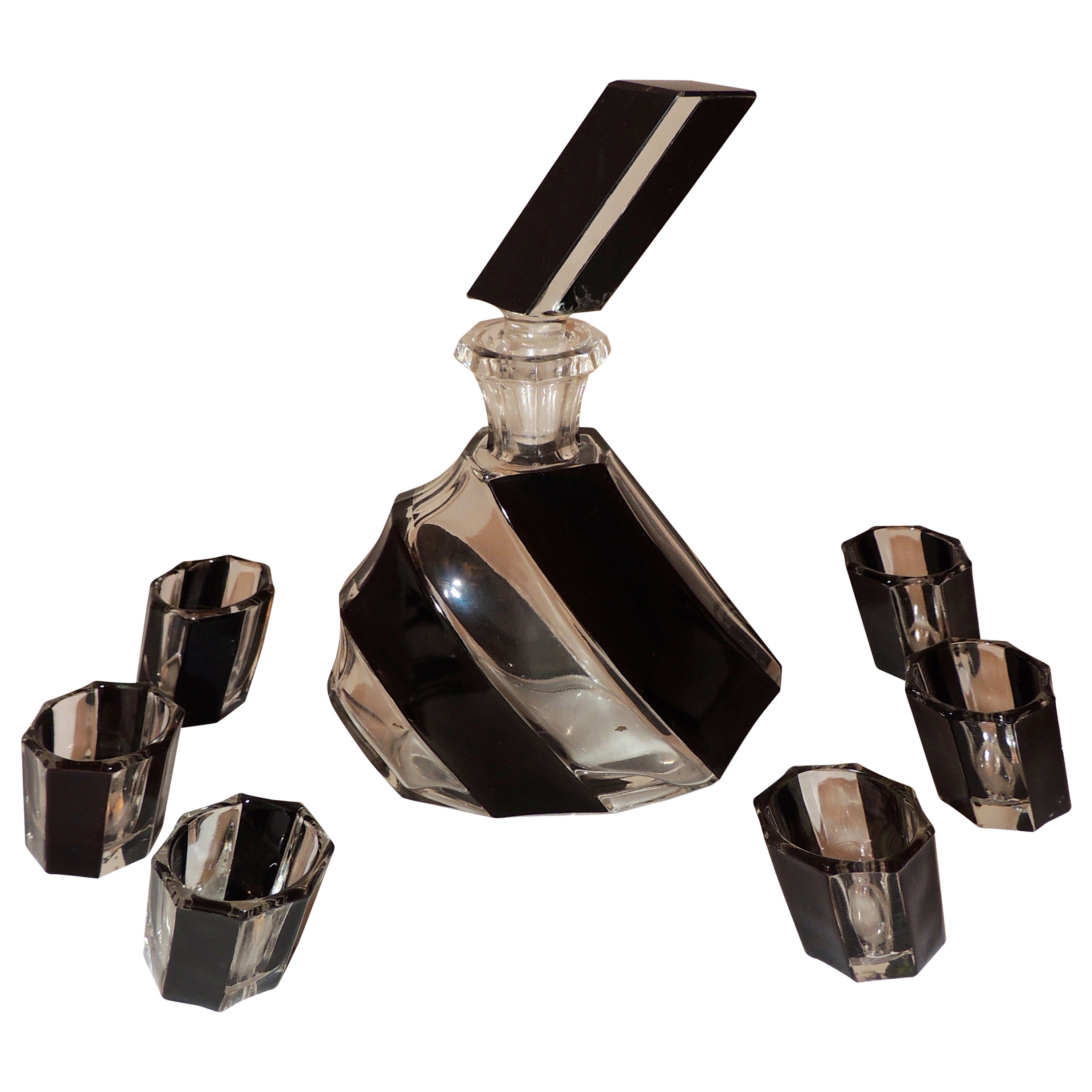 Seau à Glaçons En Cristal Art Déco Avec Cuillère - Occasion - Transparent