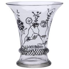 Austrian Wiener Werkstattem, Enamel Decorated Glass Vase