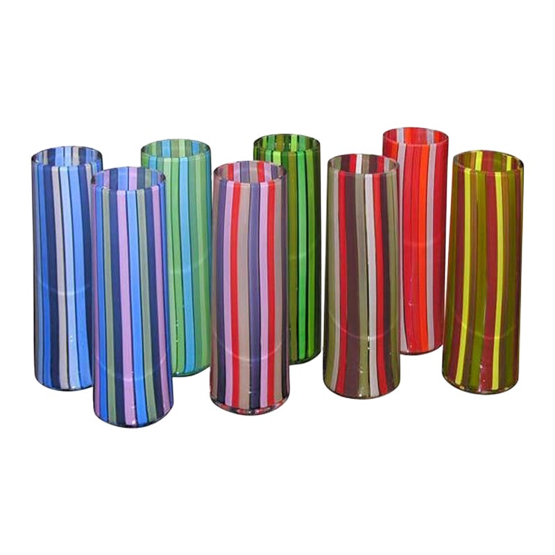 Jarrones de Anders Rydstedt, Jarrones de vidrio soplado a mano, Contemporáneo, Multicolores