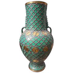 Large Turquoise Moroccan Urn