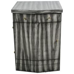 Paul Marra Pinnacle Nightstand in Gray Zebra Finish