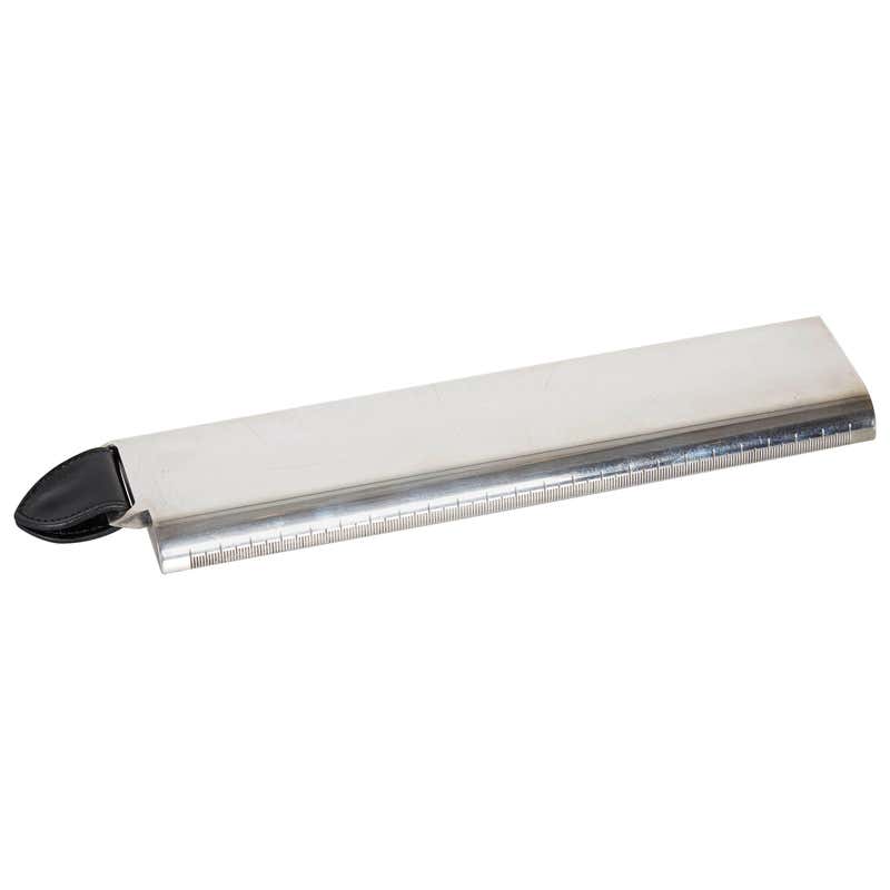 Hermes Silver and Leather Desk Ruler at 1stDibs