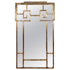 La Barge Faux Bamboo Gilt Mirror