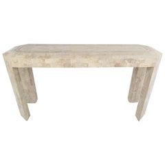  Tessellated Stone Console Table after Maitland Smith