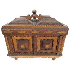 Large Tramp Art Hinge Lid Box 9