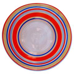Colored Glass Charger by Kaj Franck, Finland, circa 1950s