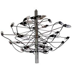 Dramatic Chandelier by Gino Sarfatti for Flos, Italy