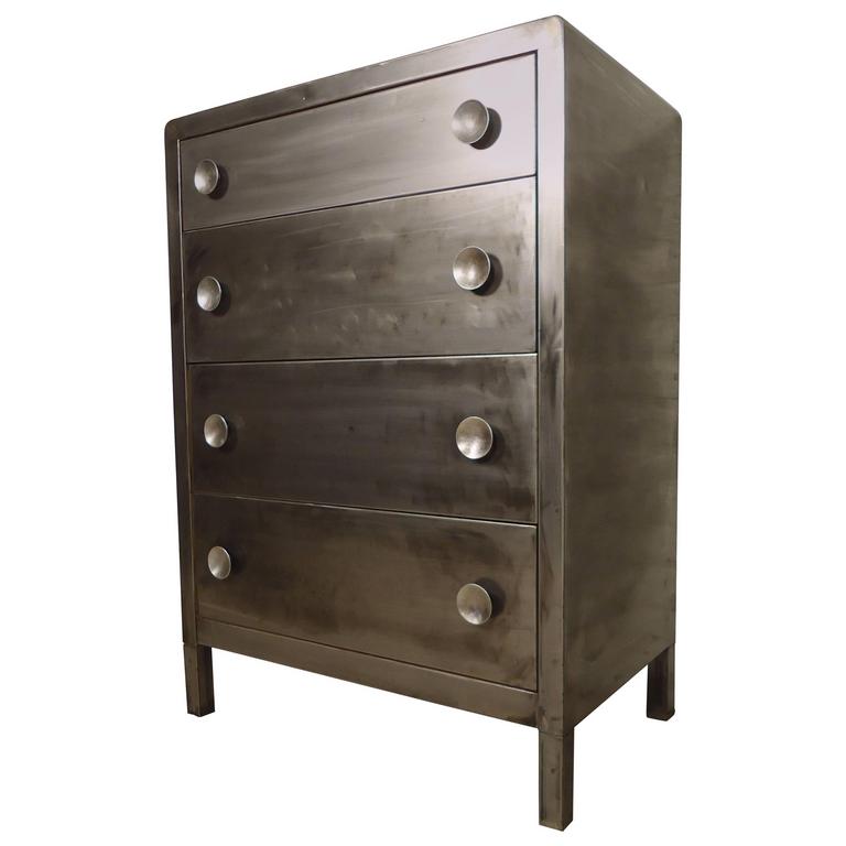Sleek Metal Dresser Designed By Norman Bel Geddes For At 1stdibs Sleek Metal Dresser Designed By Norman Bel Geddes For