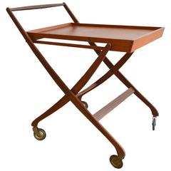 Danish Teak Folding Serving Cart