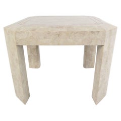 Tessellated Stone End Table after Maitland Smith