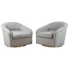 Pair of Huxley Swivel Chairs by Lawson-Fenning 12