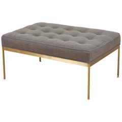 Custom Square Brass Ottoman by Lawson-Fenning 10